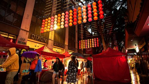Lunar New Year celebrations in Sydney's Chinatown.