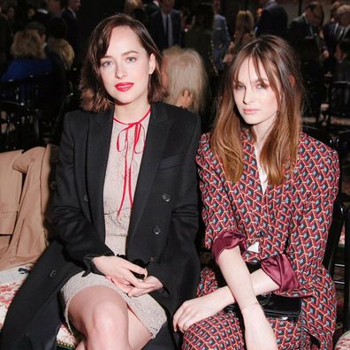 Dakota Johnson in Gucci in the Front Row