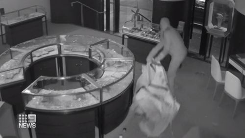 Three masked men broke into a Sydney jewellery store this morning.