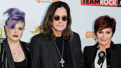 Kelly Osbourne, musician Ozzy Osbourne and Sharon Osbourne attend the Classic Rock And Roll Honour 2014 Award Ceremony.