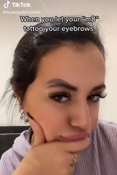 TikTok eyebrow tattoo video result