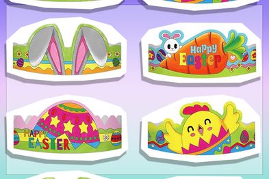 9PR: SICOHOME Colour Your Own Easter Crowns Easter Hat Kids Easter Hat Craft Kit