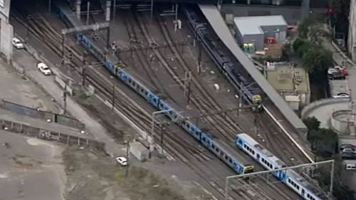 Delays were reported on the city loop train line earlier today. (9NEWS)