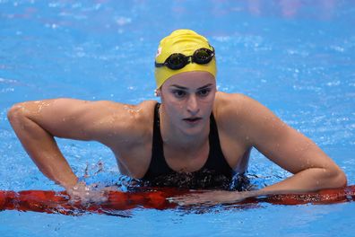 Kaylee McKeown of Team Australia during the Fukuoka 2023 World Aquatics Championships on July 23, 2023 in Fukuoka, Japan. (Photo by Sarah Stier/Getty Images)