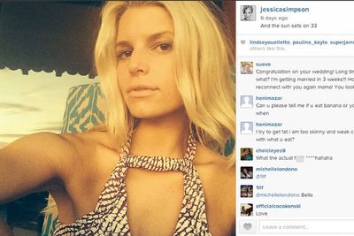Jess celebrated her 34th birthday while on honeymoon... and this was her first post-wedding selfie!<br/><br/>Image: Instagram/Jessica Simpson