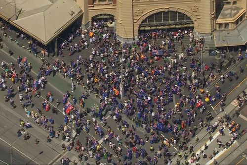 March for Australia rally in Melbourne
