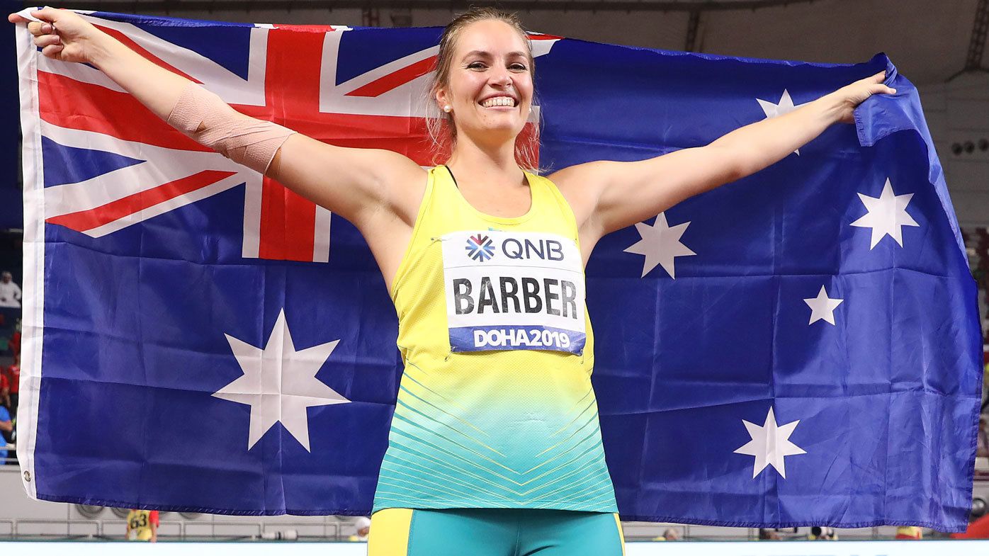 Australia's Kelsey-Lee Barber wins javelin gold at world athletics championships