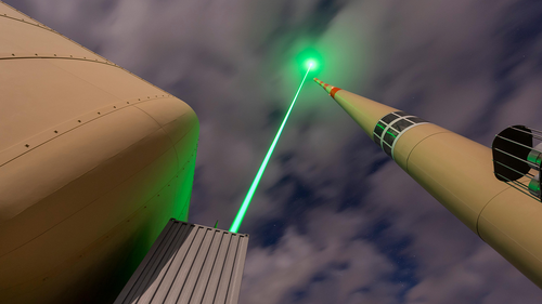 The real-world experiment was a first, and the powerful laser successful diverted four strikes.
