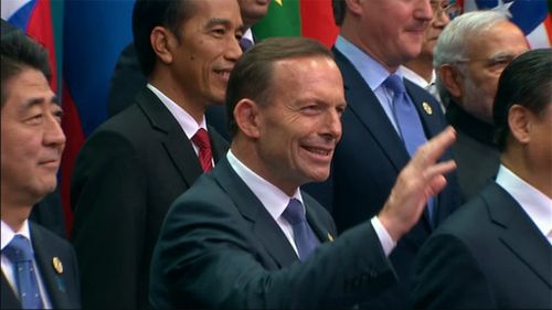 Prime Minister Tony Abbott smiles. (9NEWS)