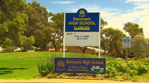 Emergency services were called to Renmark High School after reports of a stabbing. Picture: 9NEWS