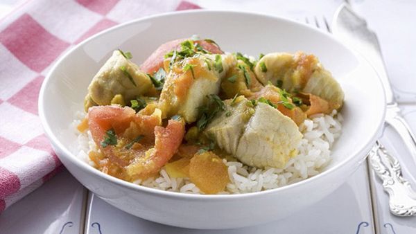 Fish stew with tomatoes and rice