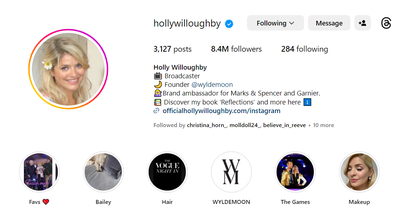 Holly Willoughby Instagram