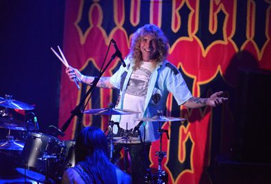 Drummer Steven Adler of Adler's Appetite performs at Whisky a Go Go on May 10, 2018 in West Hollywood, California