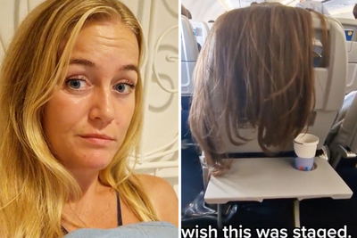 28. Plane passenger drapes hair over seat in act called a 'health hazard'