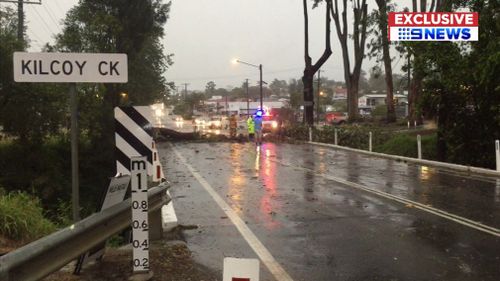 Areas to the north of Brisbane were the hardest hit, with homes damaged and trees and power lines brought down.