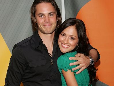 Minka Kelly and Taylor Kitsch attends the NBC Upfronts at Radio City Music Hall on May 14, 2007 in New York City.