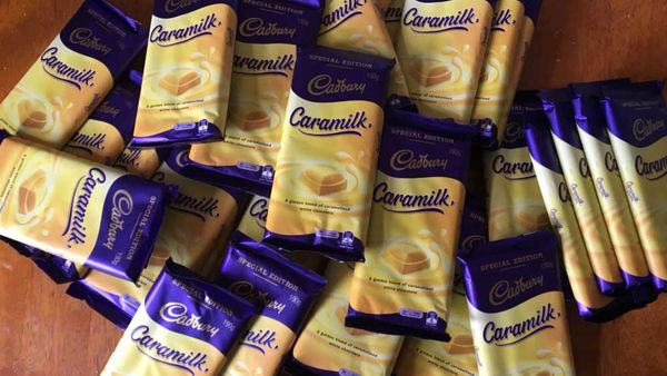 Caramilk chocolate slabs