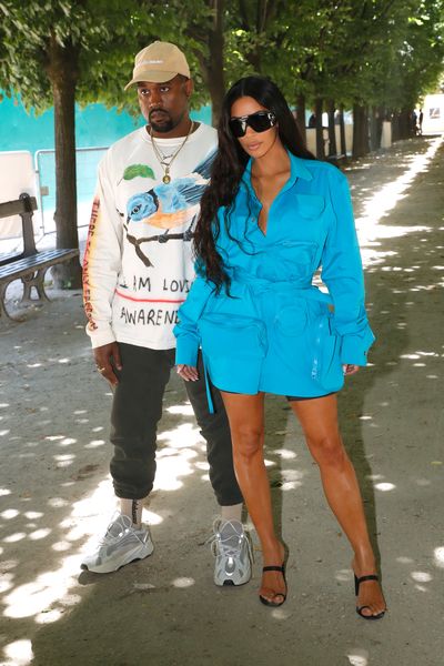 Kanye West and Kim Kardashian West in Paris, June 2018
