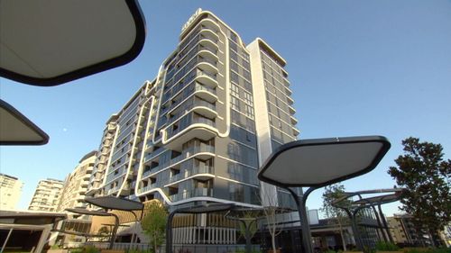 The 19-storey building in Brisbane has a number of facilities.