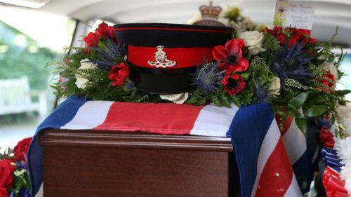 More than 300 attended a Leeds crematorium yesterday to remember the soldier. (Twitter)