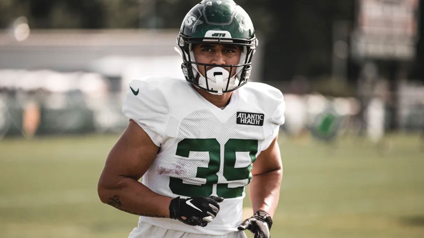 Valentine Holmes at Jets training camp