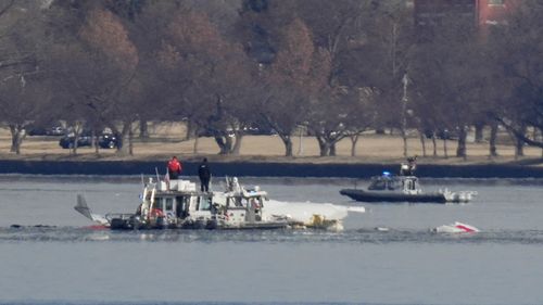 Wreckage site in the Potomac River