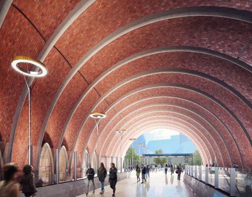 The rail project is set to be completed in 2025. This is the interior view of North Melbourne Station. Picture: Supplied