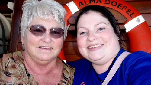 Dyan Henry with her mother, who also had diabetes.