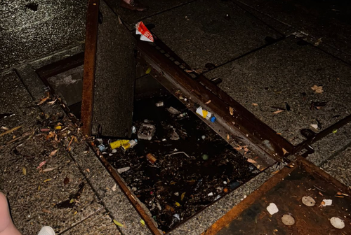 The man struggled to free himself from the drain. Picture: Mosman Living / Facebook