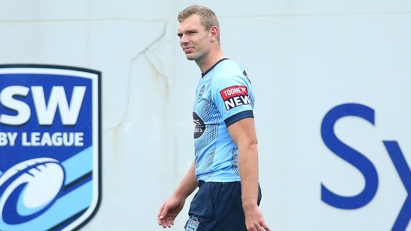 Tom Trbojevic looks on during a New South Wales Blues State of Origin training session at NSWRL Centre of Excellence on June 03, 2021 in Sydney, Australia. (Photo by Jason McCawley/Getty Images)