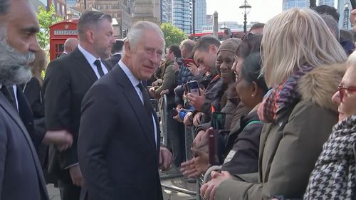 King Charles and Prince William surprises people queuing to see the Queen lying in state 