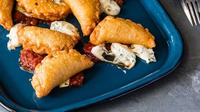 <a href="http://kitchen.nine.com.au/content/2017/05/18/11/47/luke-mangans-spiced-lamb-empanadas-with" target="_top">Luke Mangan's spiced lamb empanadas with tomato chutney and basil mayo</a><br />
<br />
<a href="http://kitchen.nine.com.au/2017/05/18/14/01/empanadas-and-pasties" target="_top">More handheld pastry delights</a>