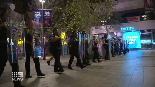 Police attended riots in perth on Australia day