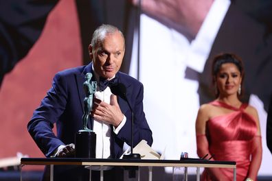 Michael Keaton attends the 28th Screen Actors Guild Awards at Barker Hangar on February 27, 2022 in Santa Monica, California.