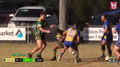 Two players were sent off in the course of the match.