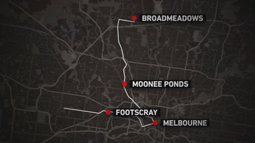 The pursuit weaved through through Footscray, the city, Moonee Ponds and Broadmeadows ensued, before it came to a crashing end in Glenroy.