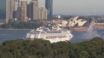 Cruise ship returns to Sydney for the first time in two years.