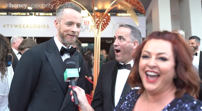 Hamish Blake and Shelly Horton at the 2022 Logies.