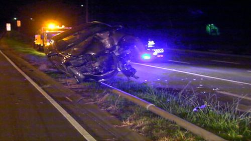 The man crashed on the Nepean Highway near Mount Eliza. (9NEWS)