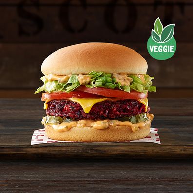 Veggie burger red rooster