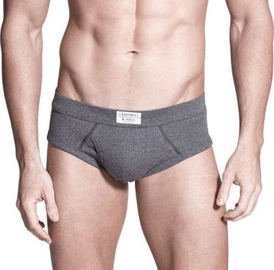 <p>Alan Norman came up with the idea of classic and comfortable underwear in Bondi, although the end result is slightly more Double Bay. The brand is named after two of the iconic beach suburb's main streets.</p>
<p><a href="https://campbellandhall.com/products/campbell-rib-brief?variant=17887908483" target="_blank">Campbell and Hall</a> rib brief, $19.99</p>