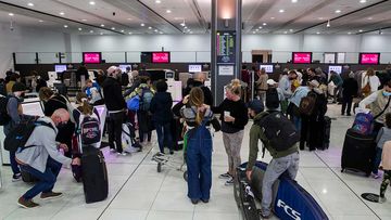 Passengers at Melbourne Airport Terminal 3