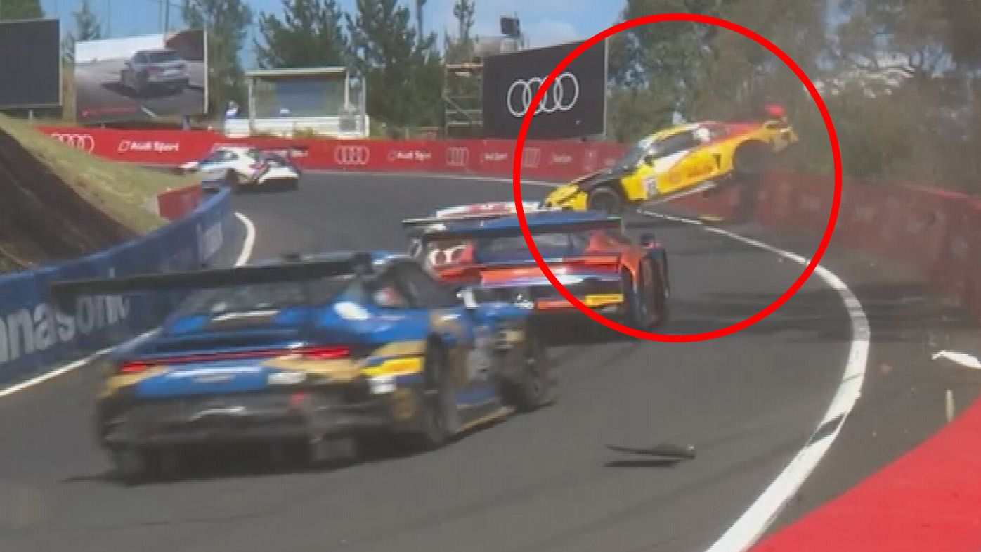 Bathurst 12 hour 2024 Polesitting BMW out after 'ferocious' crash, video