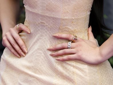 London, England - July 30: Gina Ortega, Details of the Rings, attend "Wednesday" The second season, the first show in the first part of the Central Hall, Westminster on July 30, 2025 in London, England. (Photo by John Philips/Getti Emiez)
