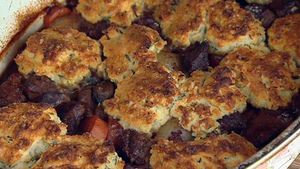 Savoury beef cobbler