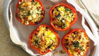 Mexican rice-stuffed capsicums
