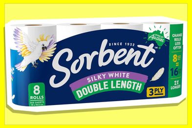 9PR: Sorbent 3-Ply Double Length Toilet Tissue, 8-Pack