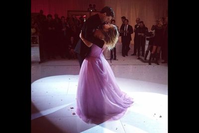"Thank you @VeraWangGang for creating my pink fairy princess gown :) it was a dream come true."<br/><br/>(Image: Instagram/Twitter)