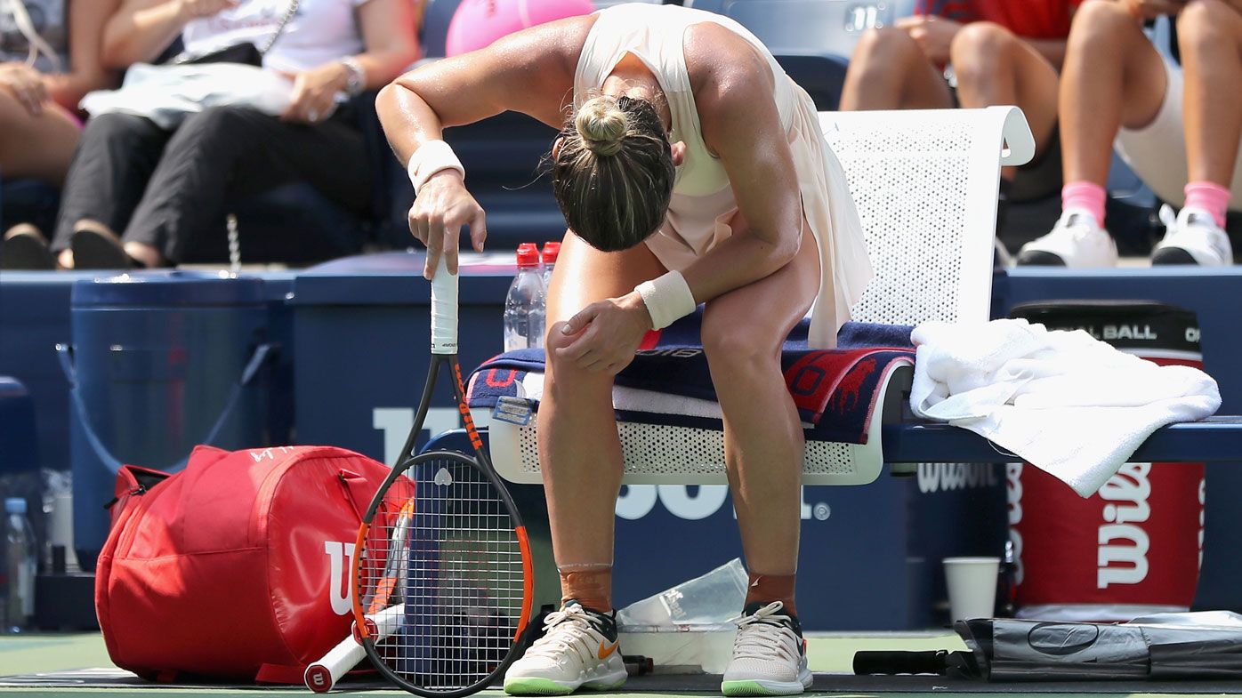 US Open wrap: Halep loses her cool in first round exit, Aussie wildcard defies medical advice, Barty wins