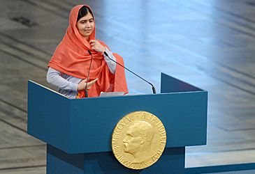 When was the youngest laureate, Malala Yousafzai, awarded the Nobel Peace Prize?